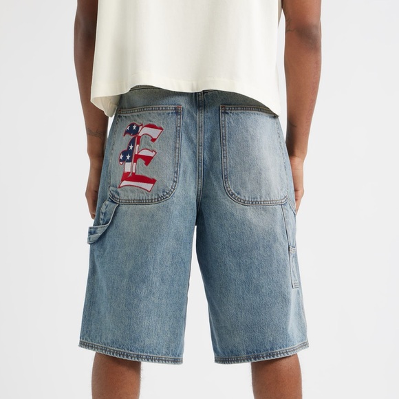 Elwood “E” Logo Oversize Denim Carpenter
Shorts - Picture 16 of 16